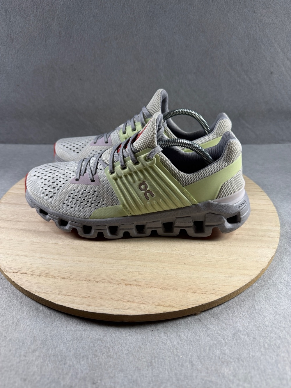 On Cloudswift Womens Size 8 Gray Green Athletic Running Walking Shoes Sneakers - Picture 3 of 9